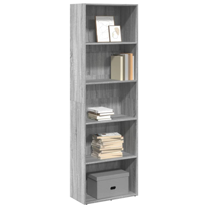 Libreria Grigio Sonoma 60x30x189 cm in Legno Multistrato 857922