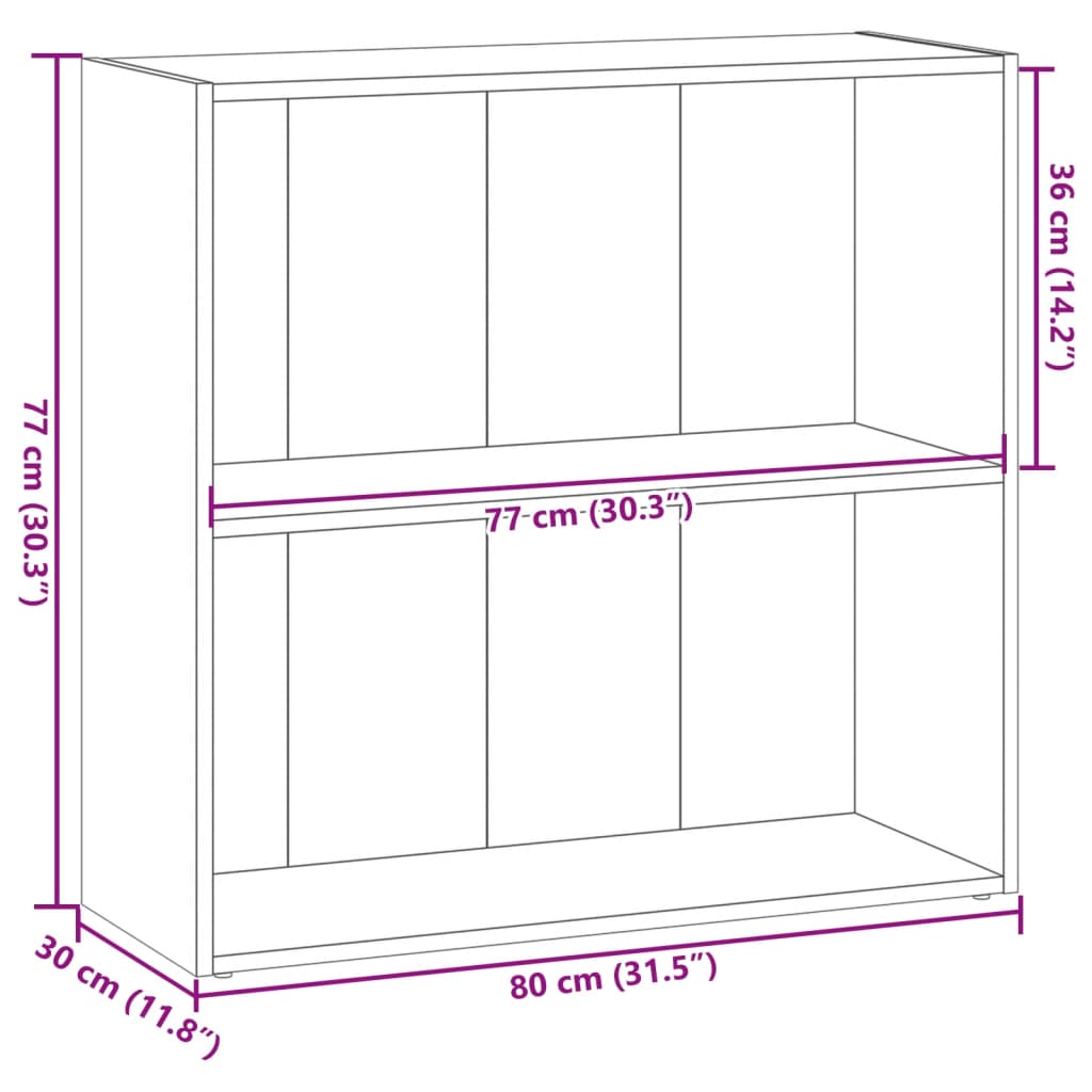 Libreria Rovere Artigianale 80x30x77 cm in Legno Multistrato 857930