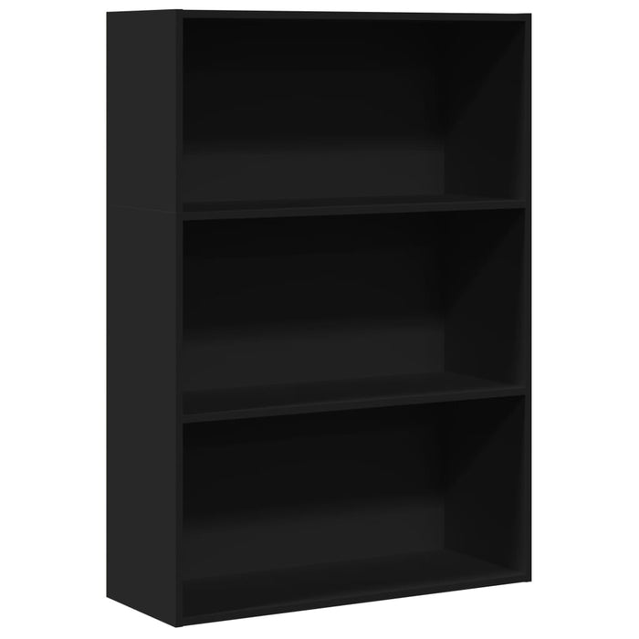 Libreria Nera 80x30x114 cm in Legno Multistrato 857932