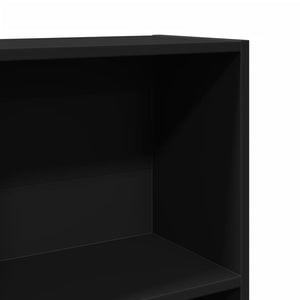 Libreria Nera 80x30x114 cm in Legno Multistrato 857932