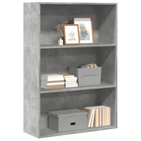 Libreria Grigio Cemento 80x30x114 cm in Legno Multistrato 857934