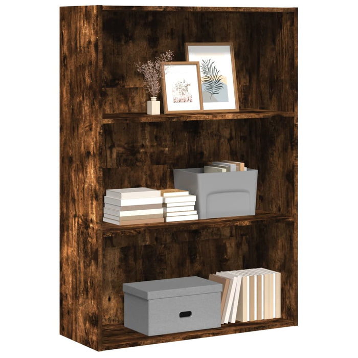 Libreria Rovere Fumo 80x30x114 cm in Legno Multistrato 857935