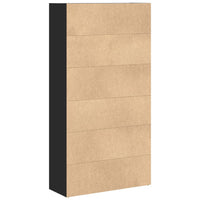 Libreria Nera 80x30x152 cm in Legno Multistrato 857941