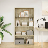 Libreria Rovere Sonoma 80x30x152 cm in Legno Multistrato 857942