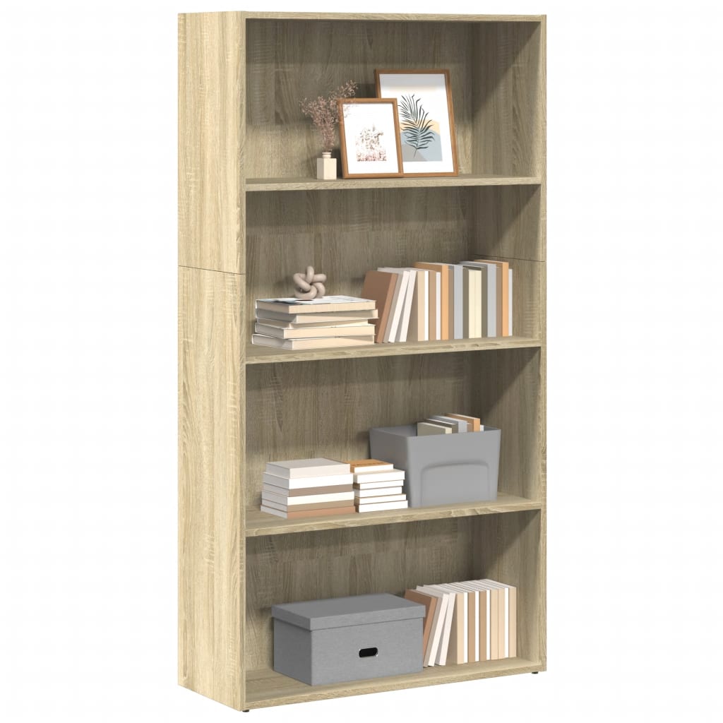 Libreria Rovere Sonoma 80x30x152 cm in Legno Multistrato 857942