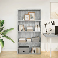 Libreria Grigio Sonoma 80x30x152 cm in Legno Multistrato 857945