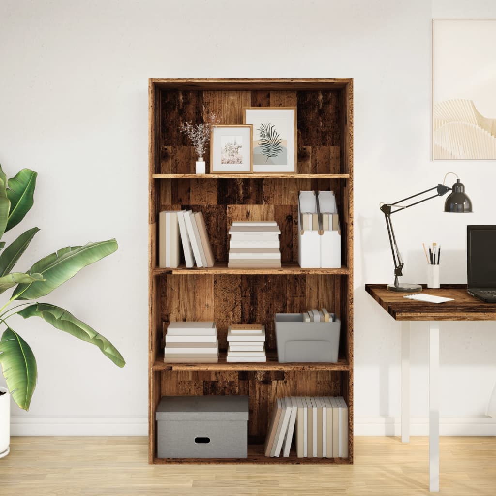 Libreria Legno Antico 80x30x152 cm in Legno Multistrato 857947