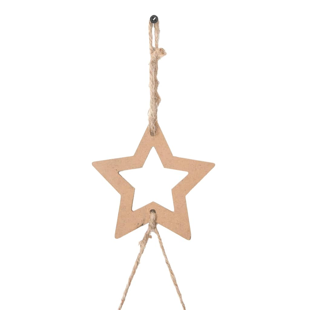 Alberi di Natale Sospesi con Stelle 2 pz 42x90 cm Ramo Naturale 4101009