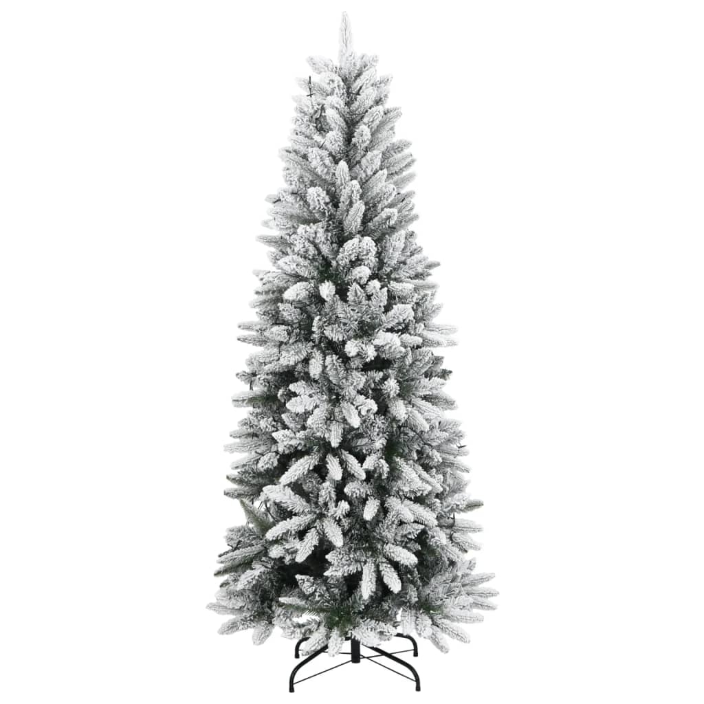 Albero di Natale Artificiale con 300 LED e Neve Floccata 210 cm 3315766