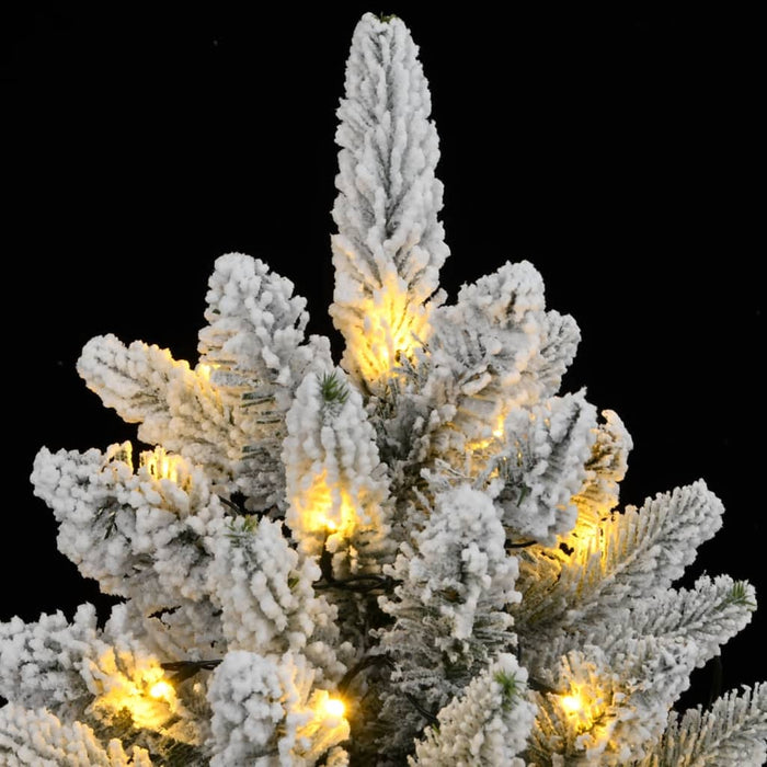 Albero di Natale Artificiale con 300 LED e Neve Floccata 210 cm 3315766