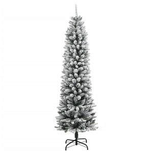 Albero di Natale Artificiale con 150 LED e Neve Fioccata 150 cm 3315769