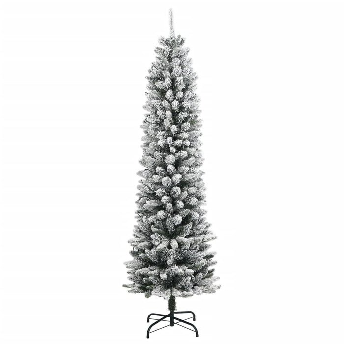 Albero di Natale Artificiale con 150 LED e Neve Fioccata 150 cm 3315769