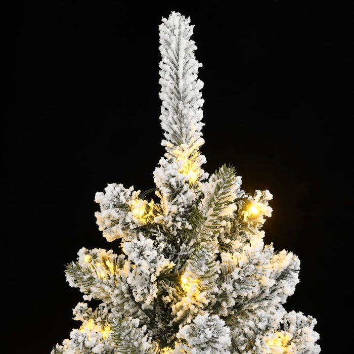 Albero di Natale Artificiale con 150 LED e Neve Fioccata 150 cm 3315769