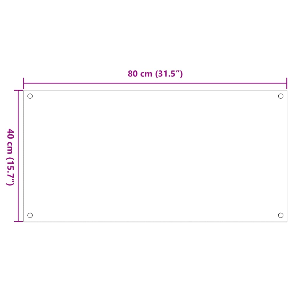 Paraschizzi per Cucina 2 pz Bianchi 80x40 cm in Vetro Temperato 3315786