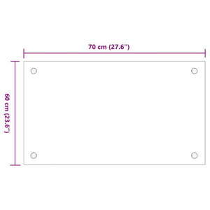 Paraschizzi per Cucina 2 pz Trasparente 70x60cm Vetro Temperato 3315791