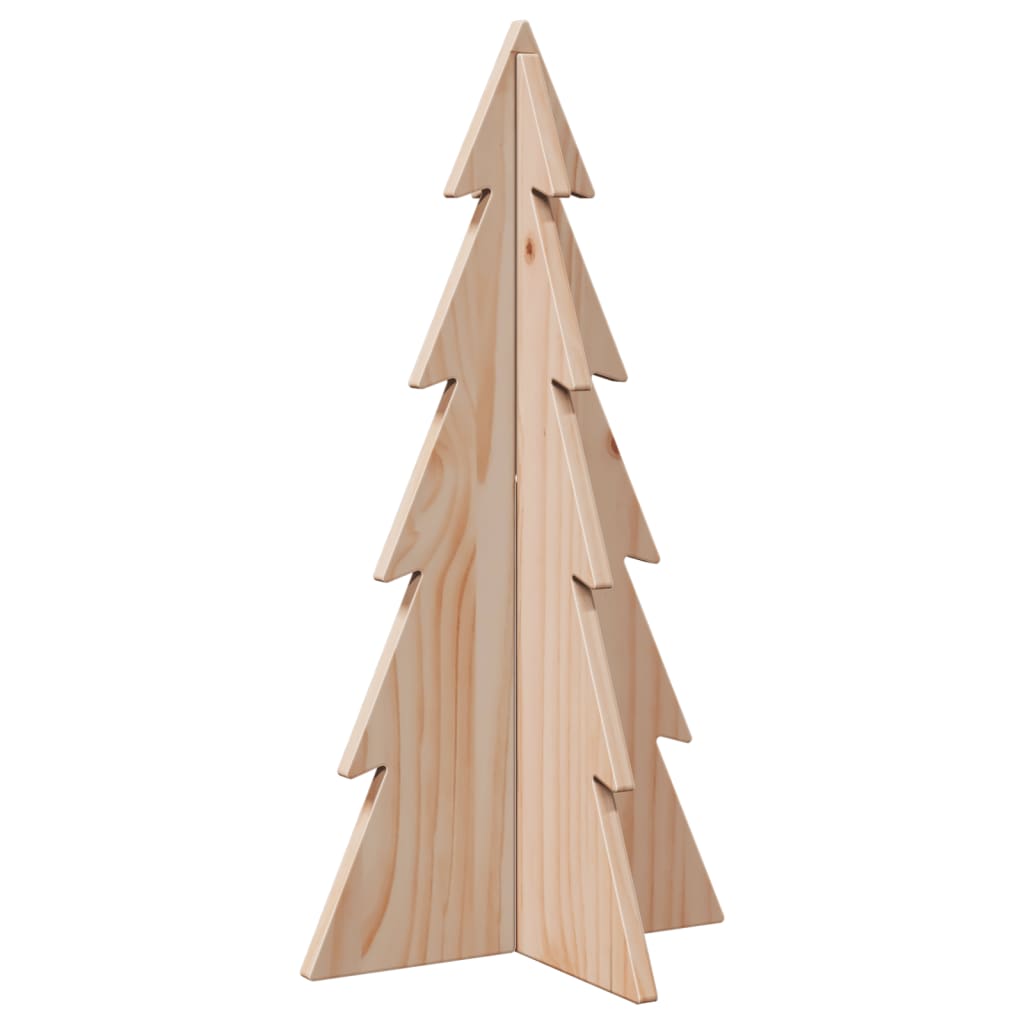 Albero di Natale Decorativo in Legno 59,5cm Legno Massello Pino 858165