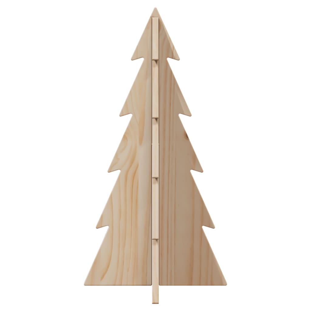 Albero di Natale Decorativo in Legno 59,5cm Legno Massello Pino 858165