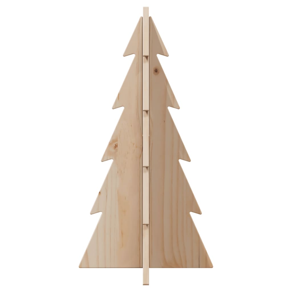 Albero di Natale Decorativo in Legno 59,5cm Legno Massello Pino 858165