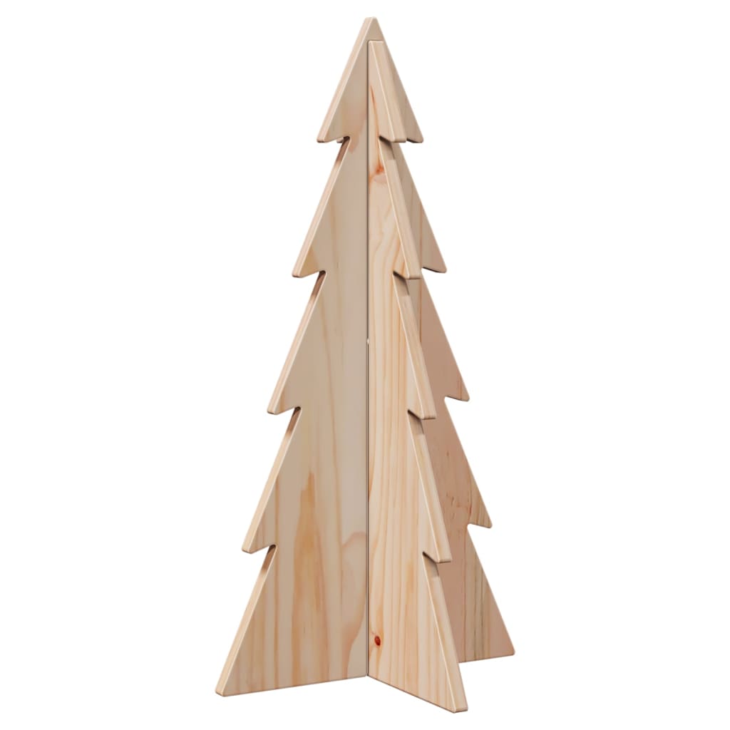 Albero di Natale Decorativo in Legno 59,5cm Legno Massello Pino 858165