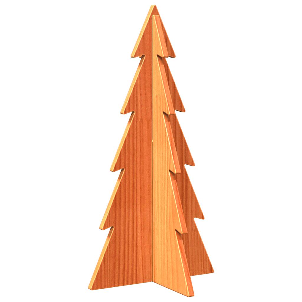 Albero di Natale Decorativo Cera 59,5 cm Legno Massello di Pino 858167