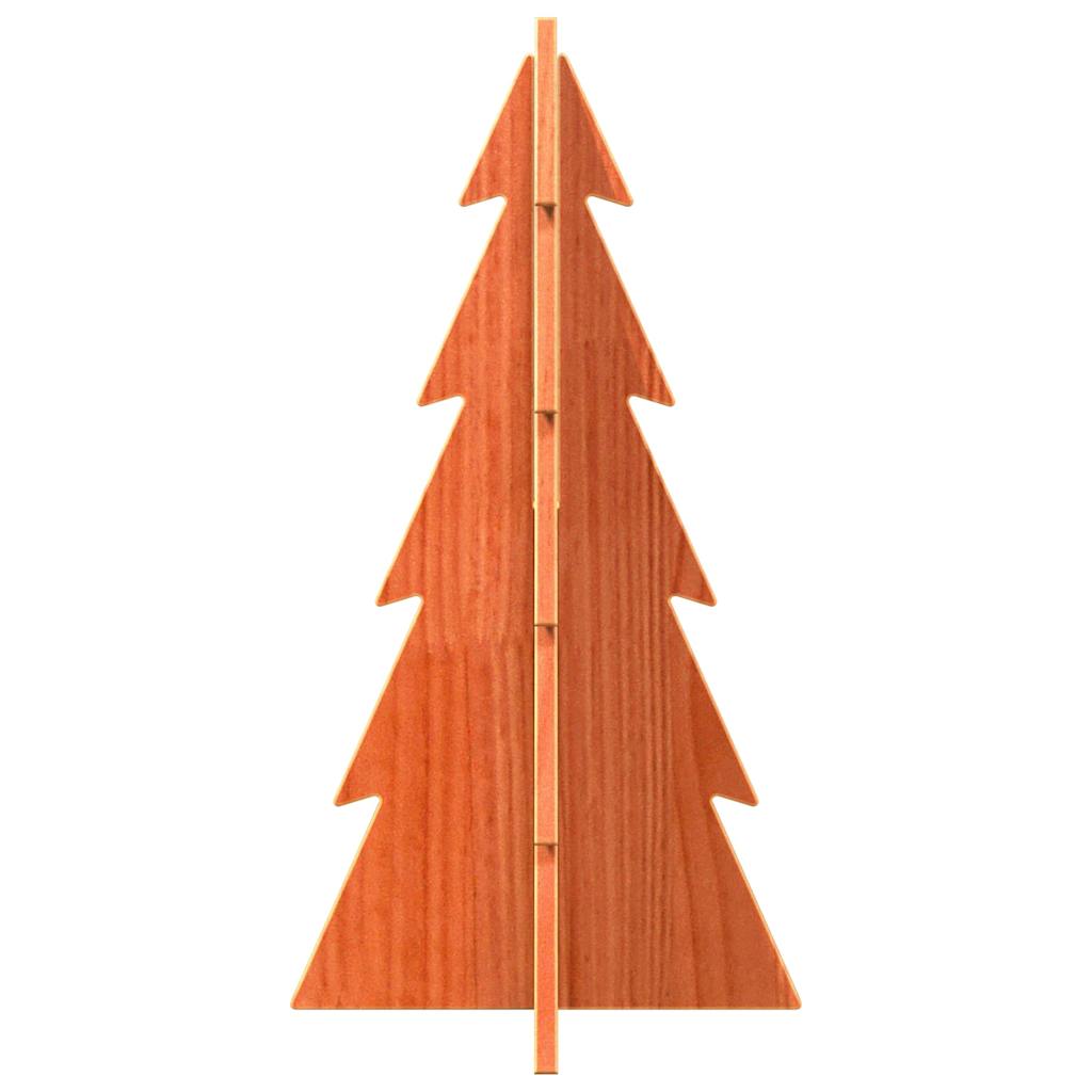 Albero di Natale Decorativo Cera 59,5 cm Legno Massello di Pino 858167