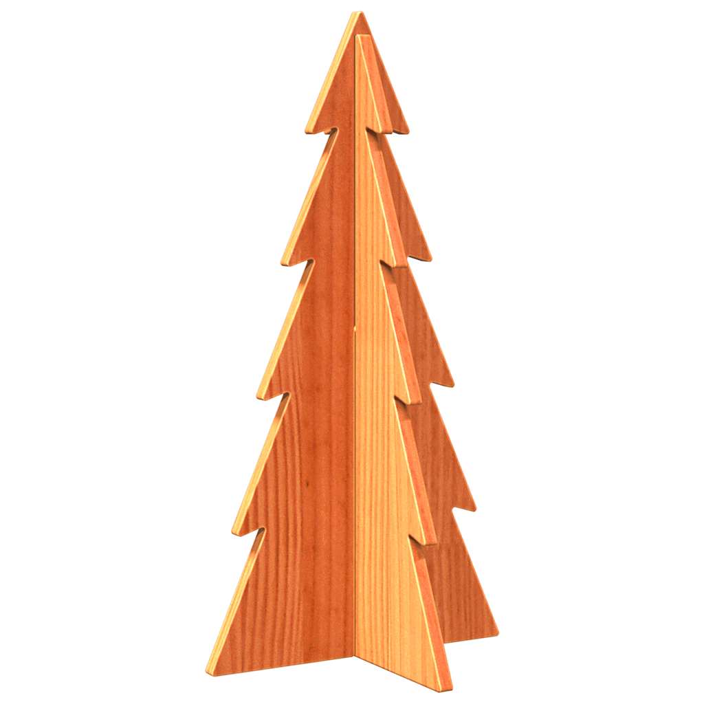 Albero di Natale Decorativo Cera 59,5 cm Legno Massello di Pino 858167