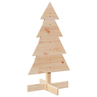 Albero di Natale Decorativo in Legno 80 cm Legno Massello Pino 858183