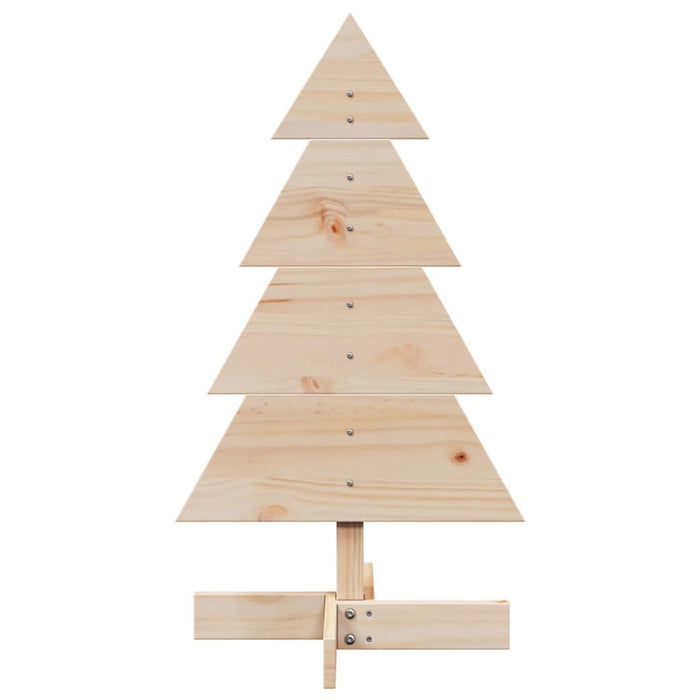 Albero di Natale Decorativo in Legno 80 cm Legno Massello Pino 858183