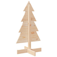 Albero di Natale Decorativo in Legno 80 cm Legno Massello Pino 858183