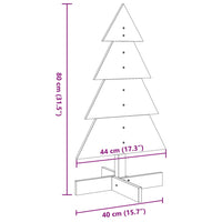 Albero di Natale Decorativo in Legno 80 cm Legno Massello Pino 858183