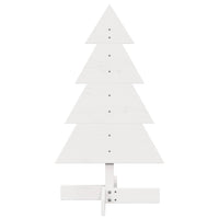 Albero di Natale Decorativo Bianco 80 cm Legno Massello di Pino 858184