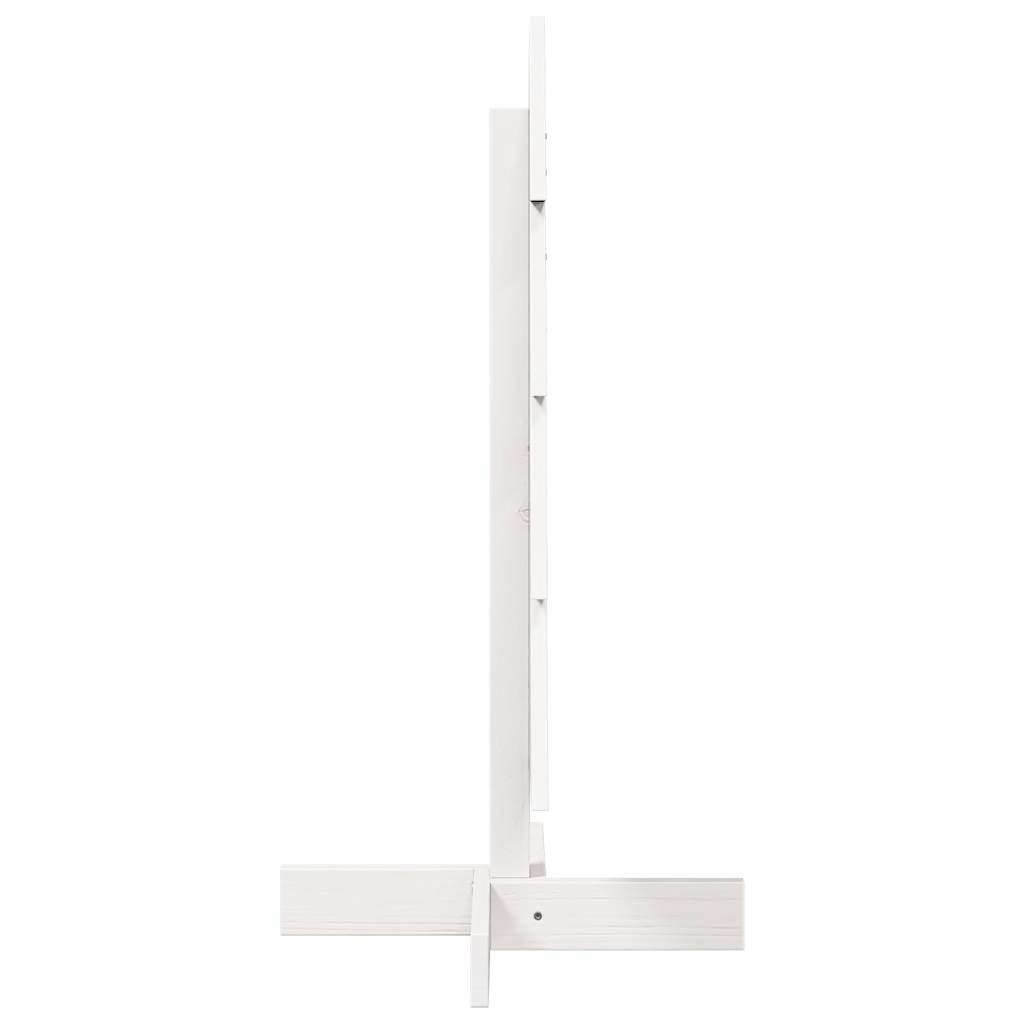 Albero di Natale Decorativo Bianco 80 cm Legno Massello di Pino 858184