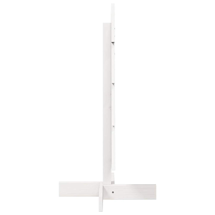 Albero di Natale Decorativo Bianco 80 cm Legno Massello di Pino 858184