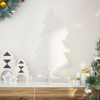 Albero di Natale Decorativo Bianco 80 cm Legno Massello di Pino 858184