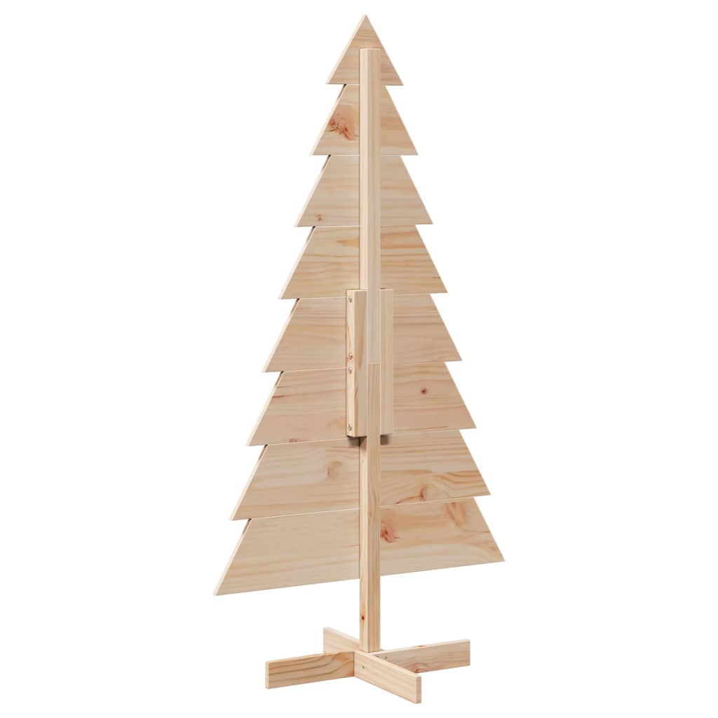 Albero di Natale Decorativo in Legno 150 cm Legno Massello Pino 858192