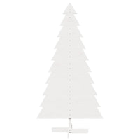 Albero di Natale Decorativo Bianco 180cm Legno Massello di Pino 858196