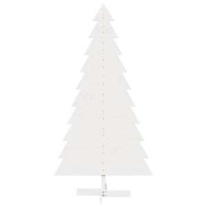 Albero di Natale Decorativo Bianco 180cm Legno Massello di Pino 858196