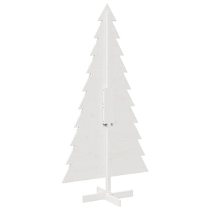 Albero di Natale Decorativo Bianco 180cm Legno Massello di Pino 858196