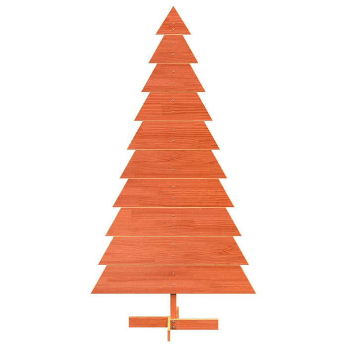 Albero di Natale Marrone Cera 180 cm in Legno Massello di Pino 858197