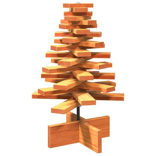 Albero di Natale Marrone Cera 60 cm in Legno Massello di Pino 858200