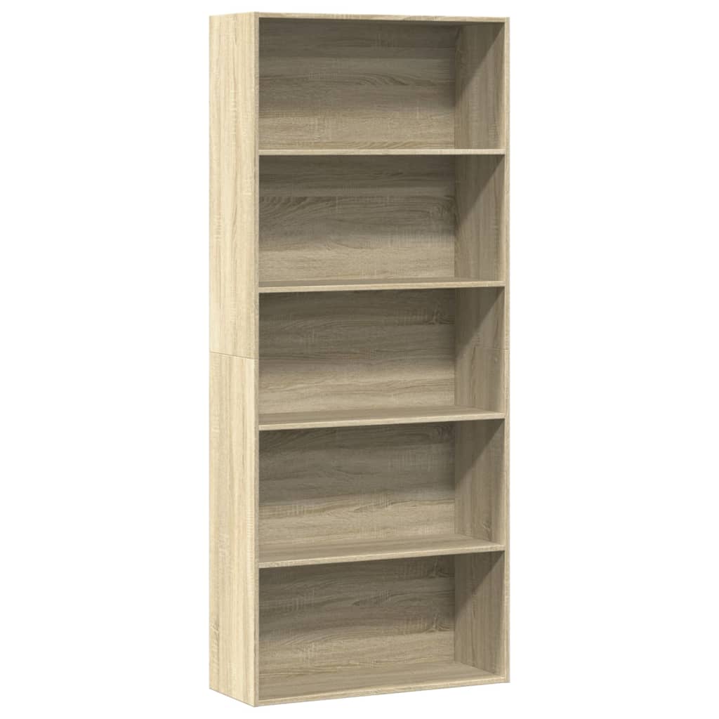 Libreria Rovere Sonoma 80x30x189 cm in Legno Multistrato 3314671