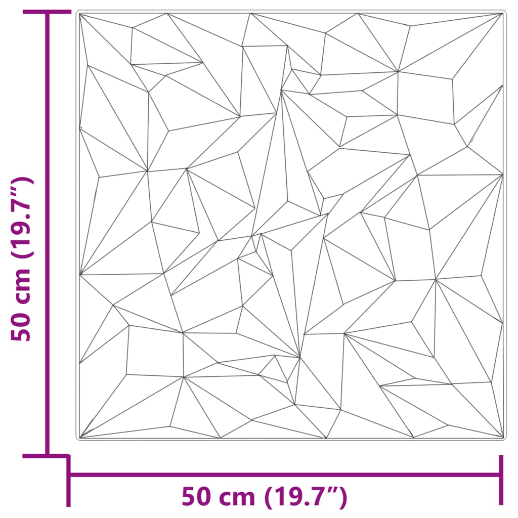 Pannelli Murali 12 pz Verdi 50x50 cm XPS 3 m² Ametista 4100057