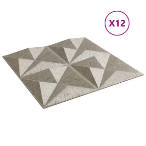 Pannelli Murali 12 pz Beton 50x50 cm XPS 3 m² Origami 4100062