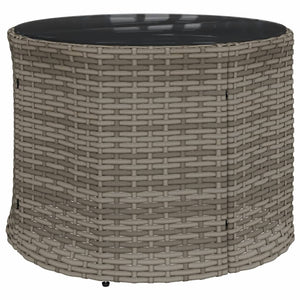 Divano Giardino Tavolo Cuscini Semicircolare Grigio Polyrattan 3318518