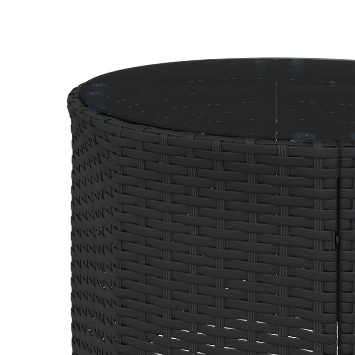 Divano Giardino Tavolo e Cuscini Semicircolare Nero Polyrattan 3318526