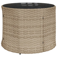 Divano Giardino Tavolo e Cuscini Semicircolare Beige Polyrattan 3318528