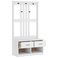 Albero da Ingresso SANDENS Bianco 87x40x159,5 cm Legno di Pino 4010492