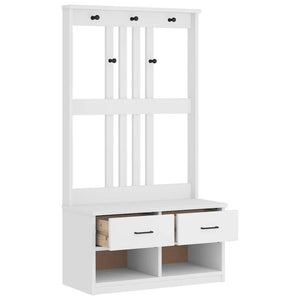 Albero da Ingresso SANDENS Bianco 87x40x159,5 cm Legno di Pino 4010492