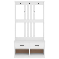 Albero da Ingresso SANDENS Bianco 87x40x159,5 cm Legno di Pino 4010492