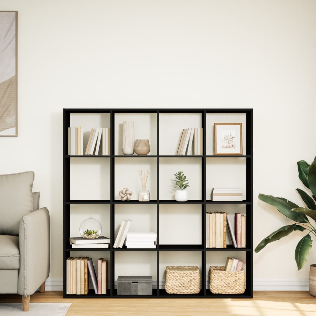 Libreria Nera 137,5x29x137,5 cm in Legno Multistrato 3310290